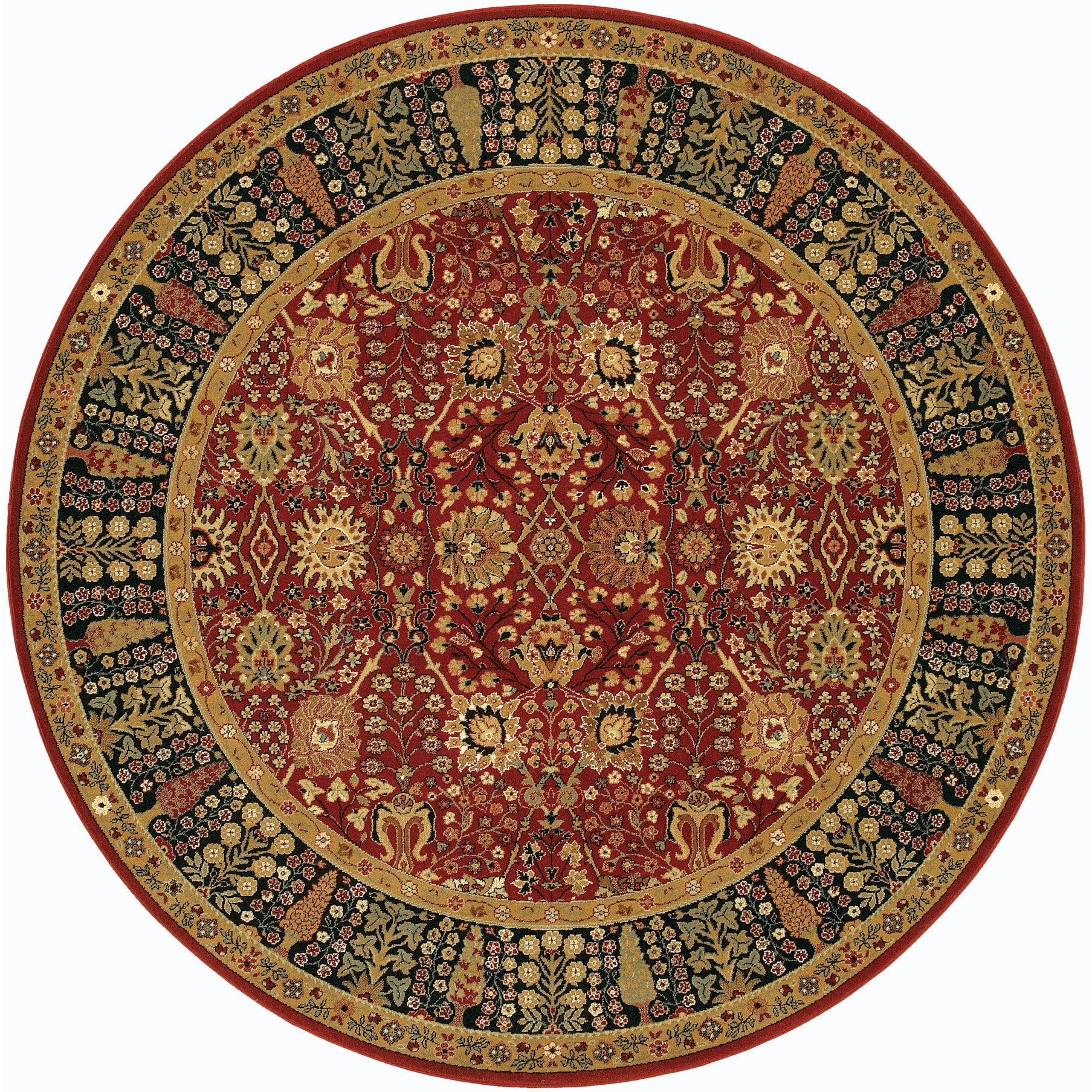 Royal Kashimar Cypress Garden Persian Red Rug (66 Round)