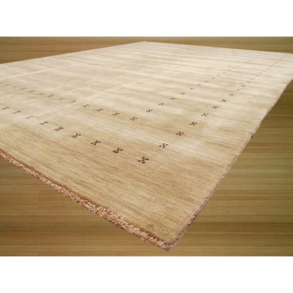 Home Decor EORC Handmade Wool Lori Baft Rug, Beige Luxurious & Timeless Area Rug for Adding Sophistication and Comfort to Your
