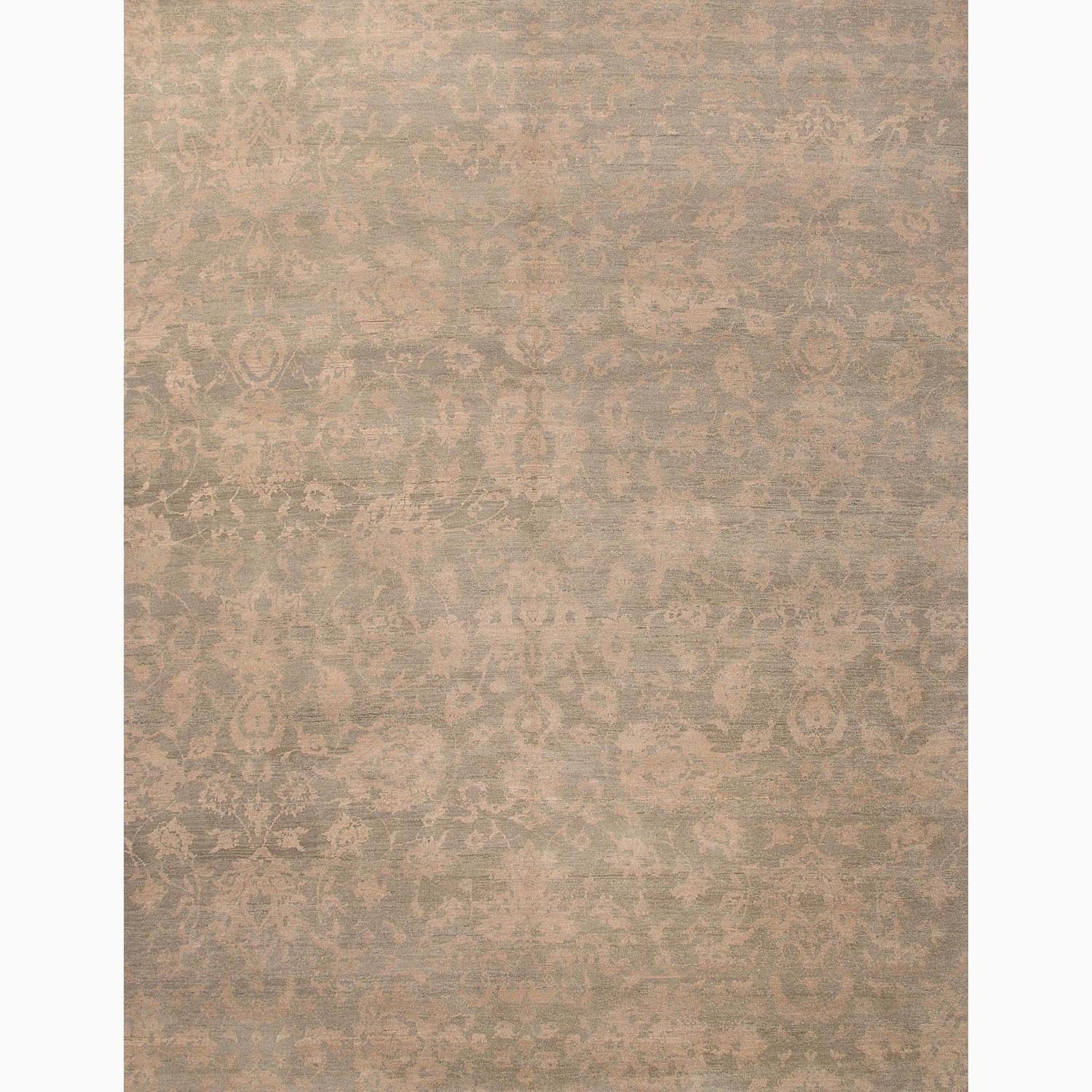 Hand made Blue/ Tan Wool Durable Rug (9x12)