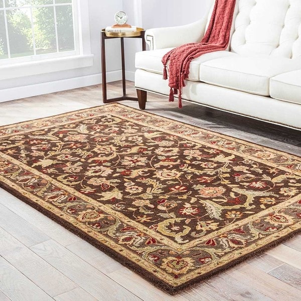 Mayfair Handmade Floral Brown/ Multicolor Area Rug (8' X 10') - 8 x 10