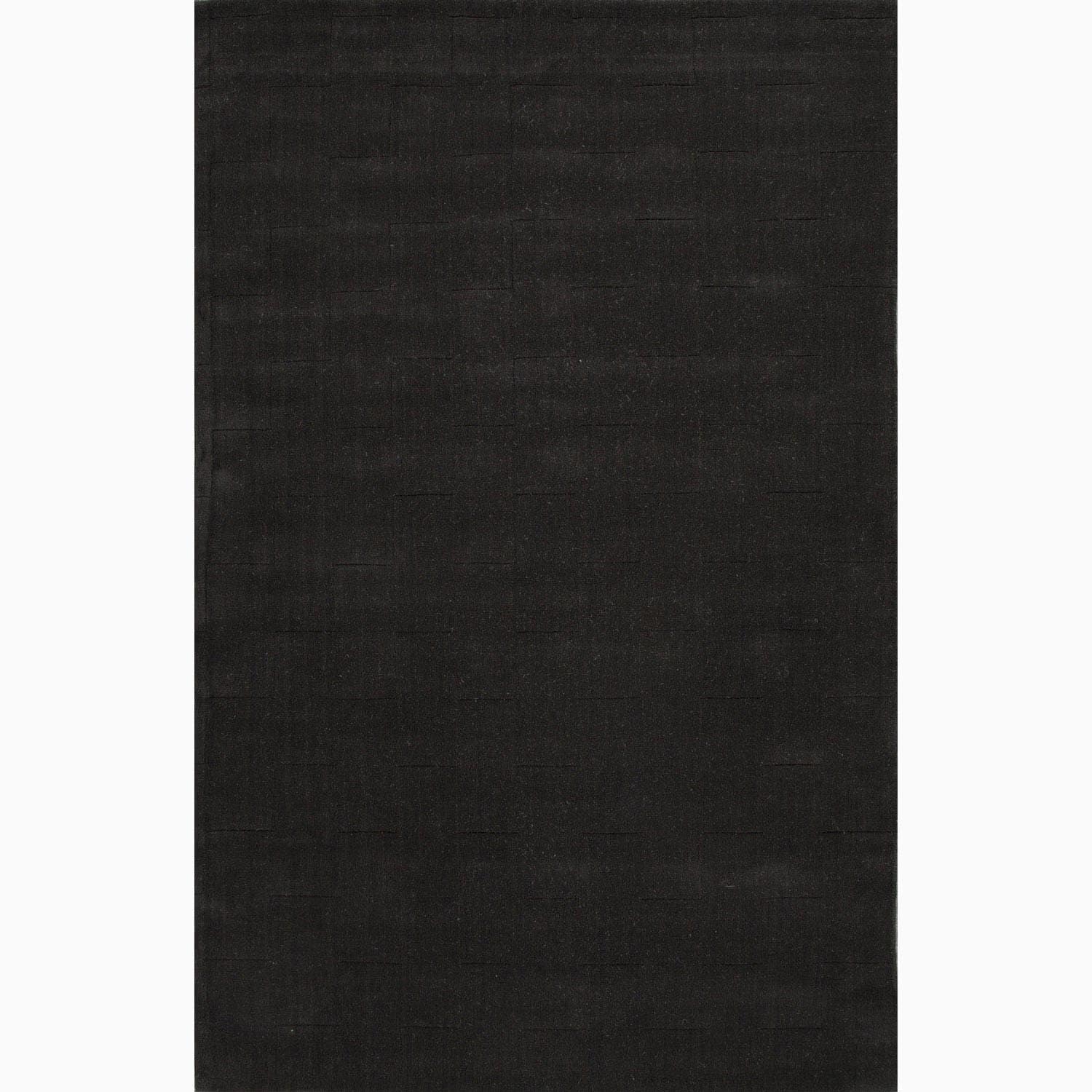 Hand made Black Wool Textured Rug (2x3)