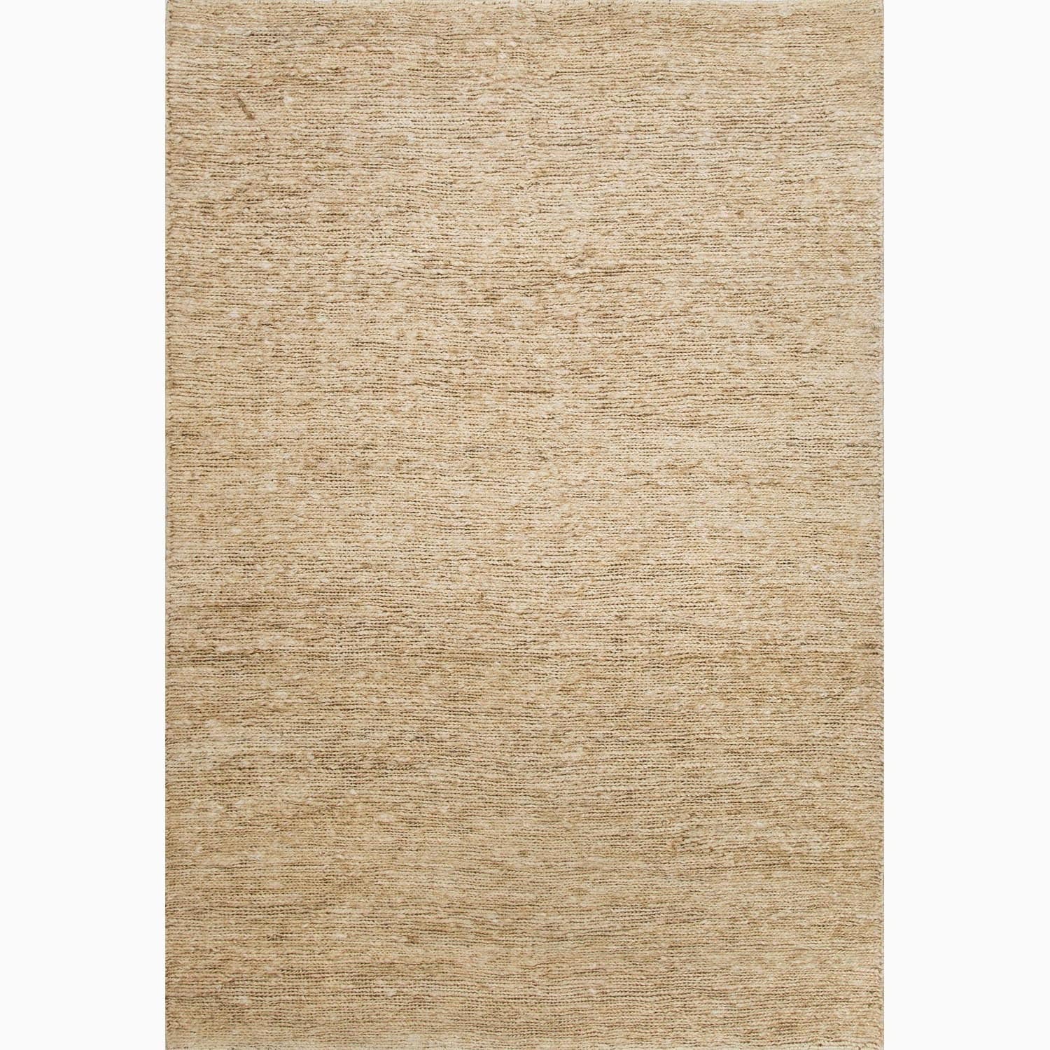 Handmade Solid Pattern Ivory/ White Hemp Rug (8 X 10)