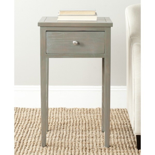 Shop Safavieh Abel Ash Grey End Table Free Shipping Today Overstock