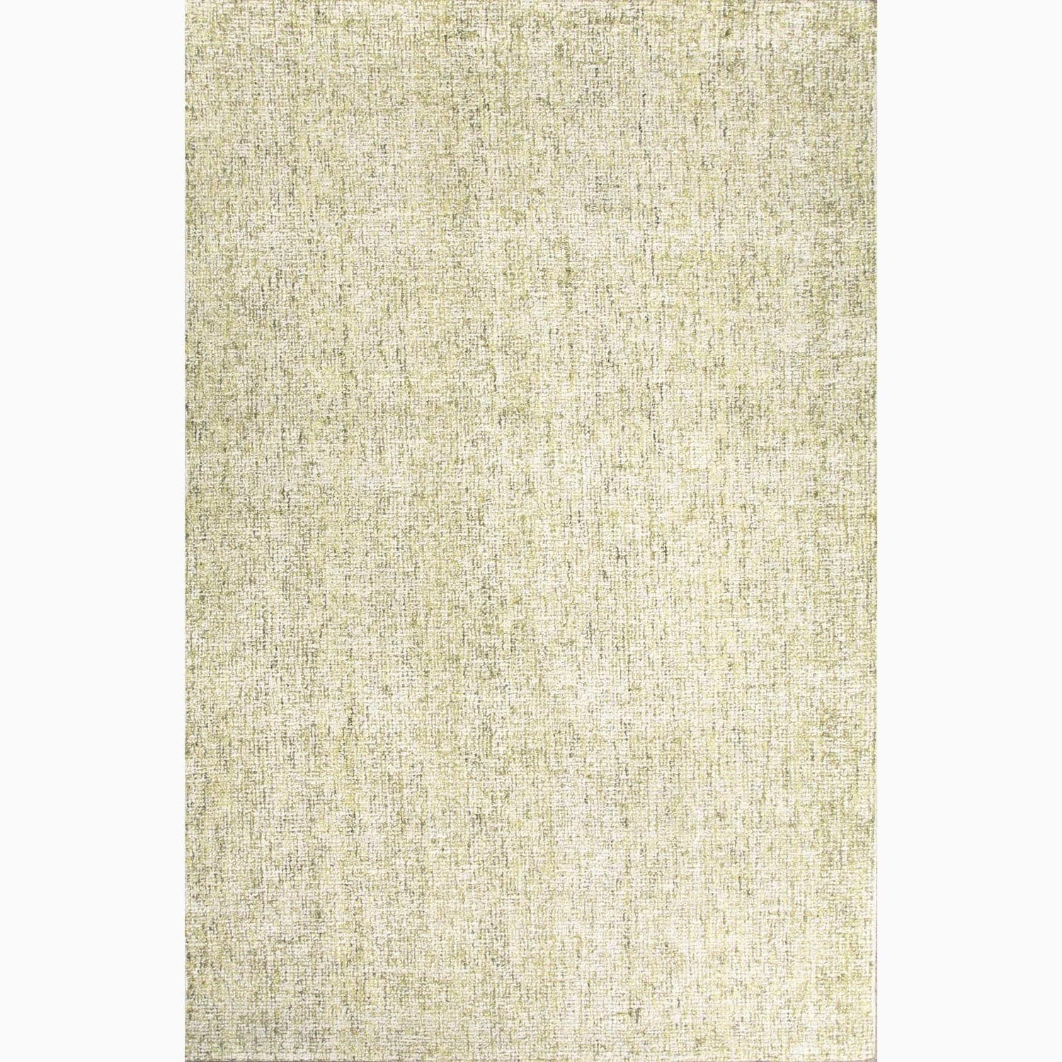 Handmade Ivory/ Green Wool Easy Care Rug (2 X 3)