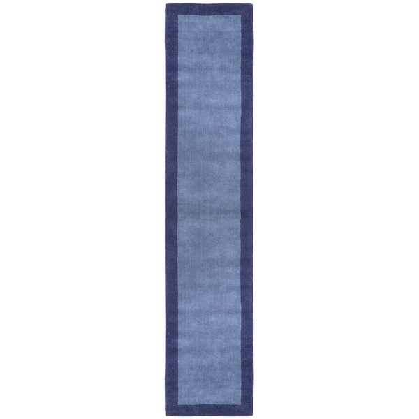 Safavieh Handmade Moroccan Chatham Dark Blue Wool Runner Rug (23 x 11