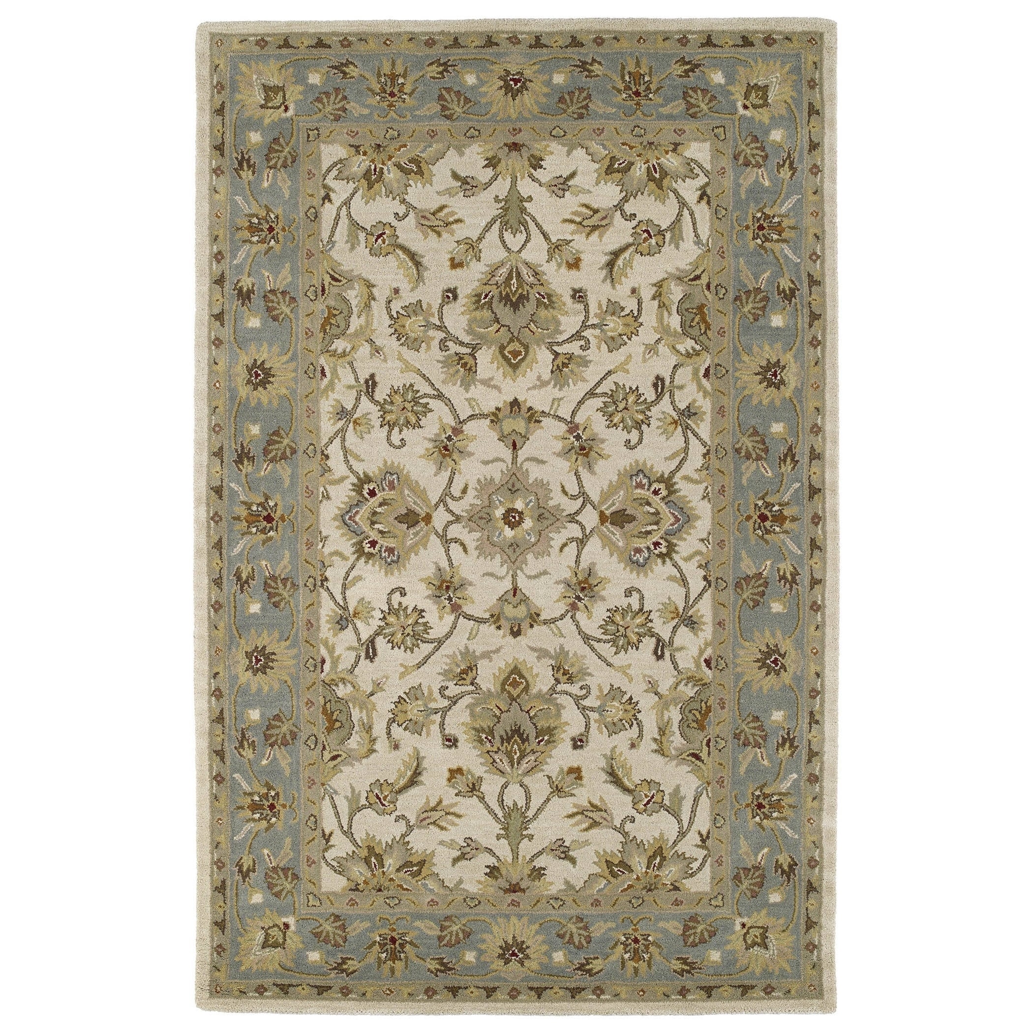 Hand tufted Lawrence Beige Kashan Wool Rug (50 X 79)