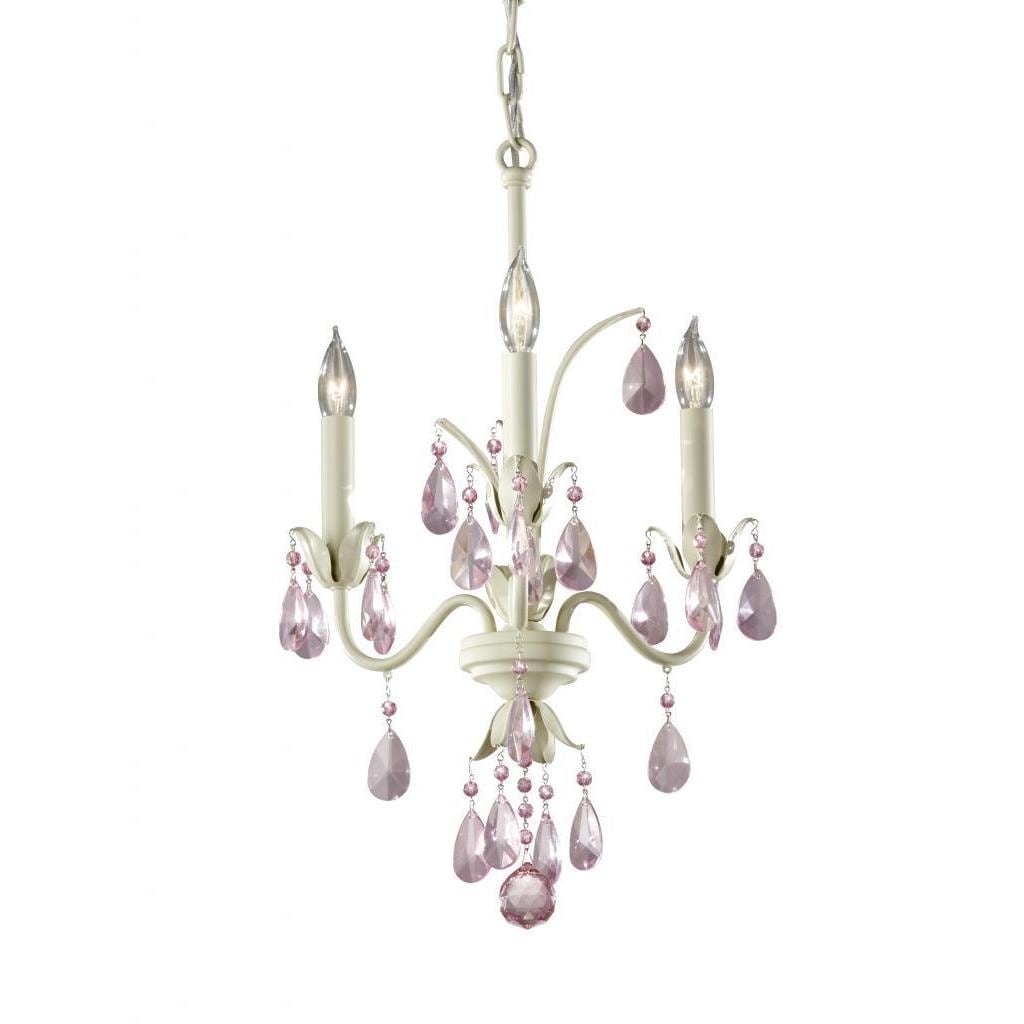 Charlene 3 light Ivory White Chandelier