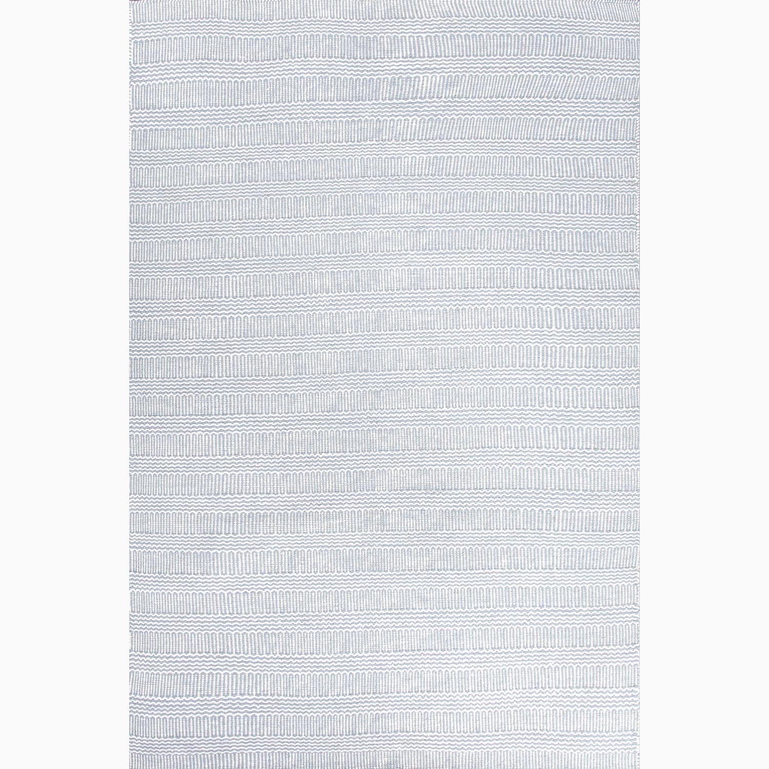 Hand made Blue/ Ivory Wool Eco friendly Rug (5x8)