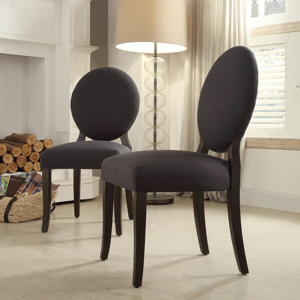 Shop INSPIRE Q Paulina Dark Grey Fabric Round Back Dining ...