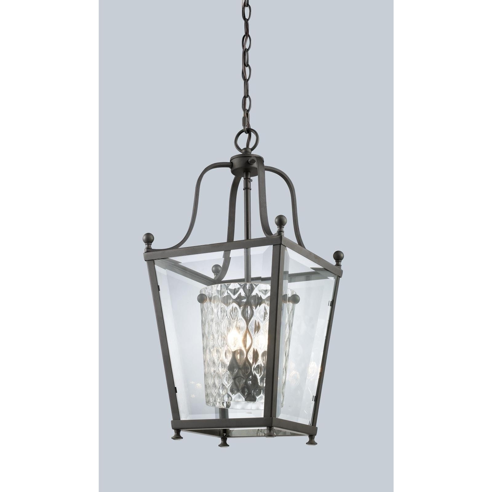 Z lite Bronze Transitional Caged 4 light Pendant