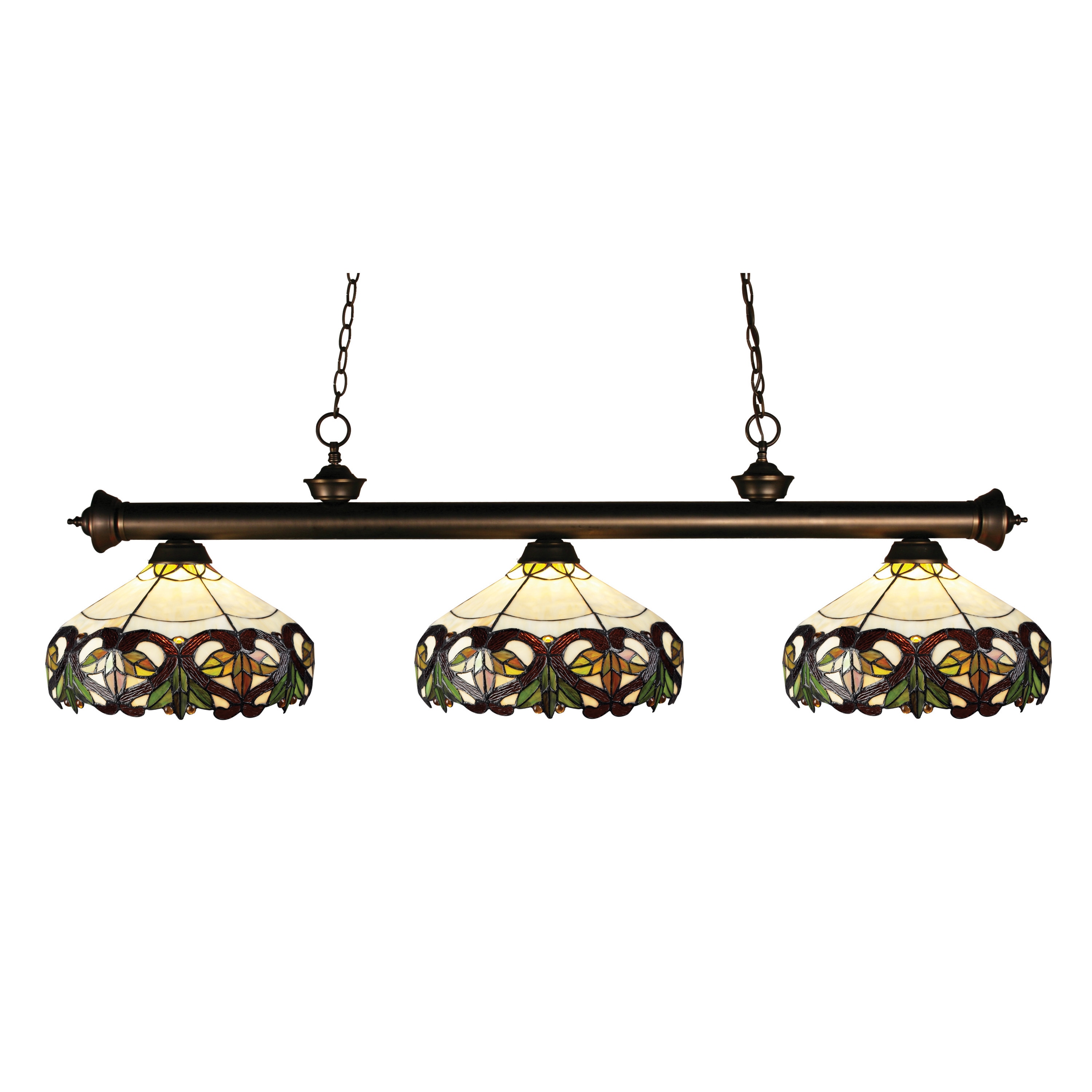 Z lite 3 light Olde Bronze Billiard Pendant