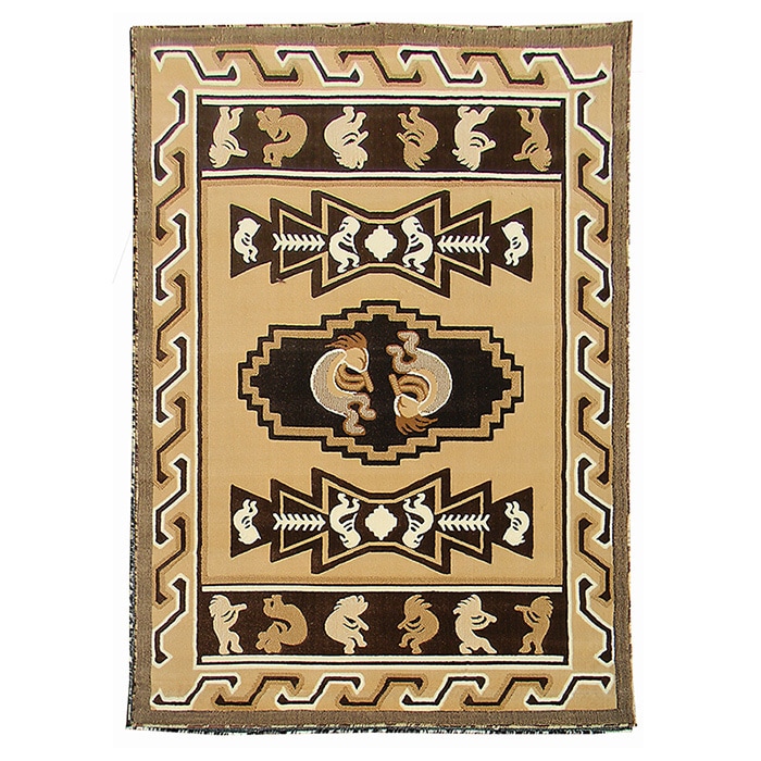 Kingdom Design 144 Kokopelli Berber Area Rug (5 X 7)