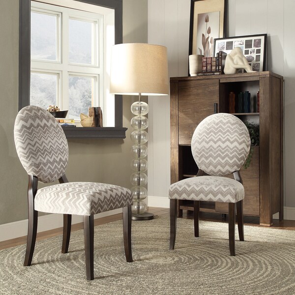 grey round back dining chair