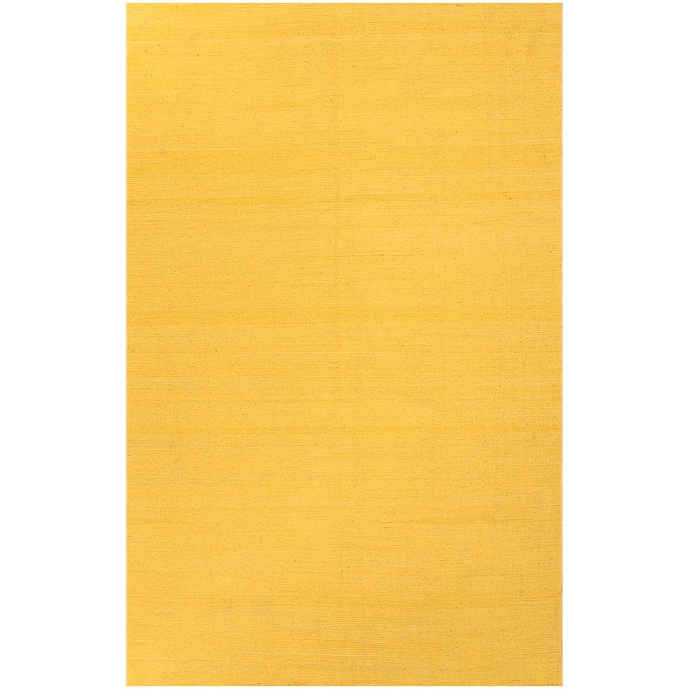 Handmade Solid Pattern Yellow/ Gold Wool Rug (8 X 10)