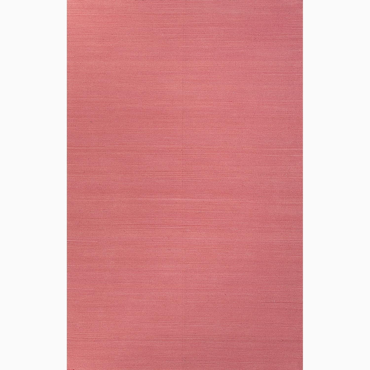 Handmade Solid Pattern Pink Wool Rug (5 X 8)