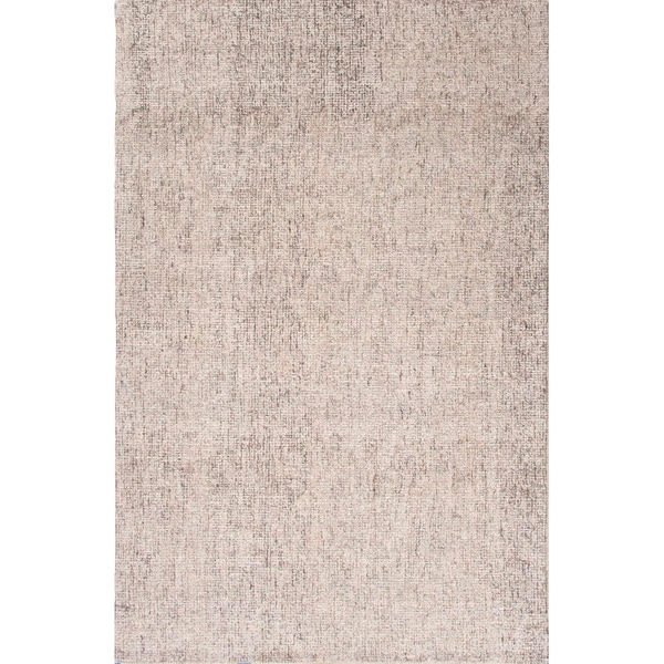 Richmond Handmade Solid White/ Brown Area Rug - 5' x 8'
