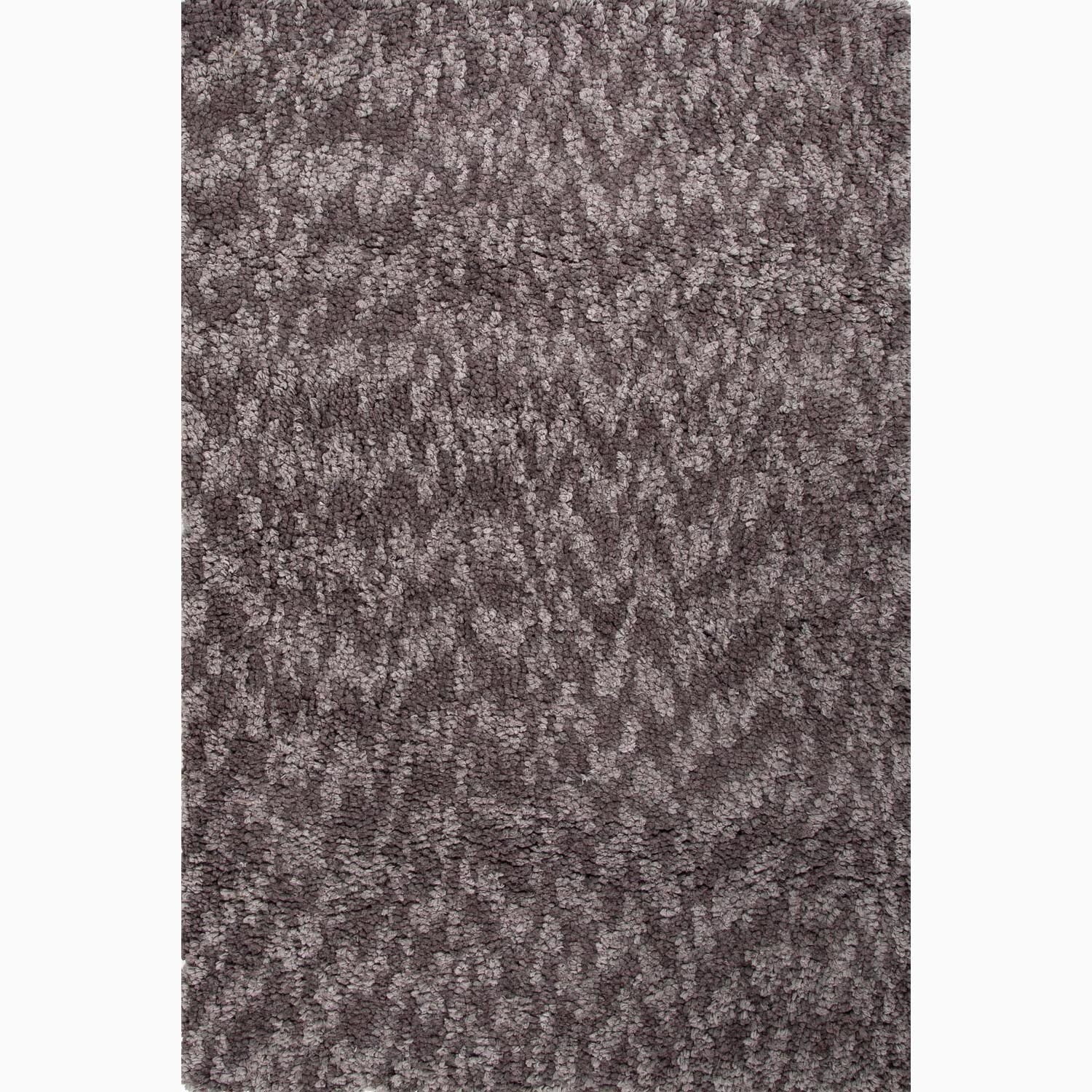 Hand made Gray/ Brown Polyester Ultra Plush Rug (5x8)