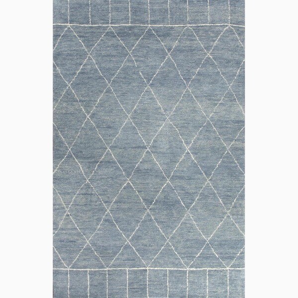 Hand-Knotted Tribal Blue Area Rug (2' X 3') - 2' x 3'