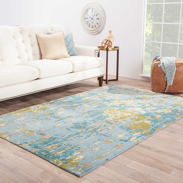 Shop HandKnotted Abstract Blue Area Rug (8' X 10') Free Shipping Today 8576812
