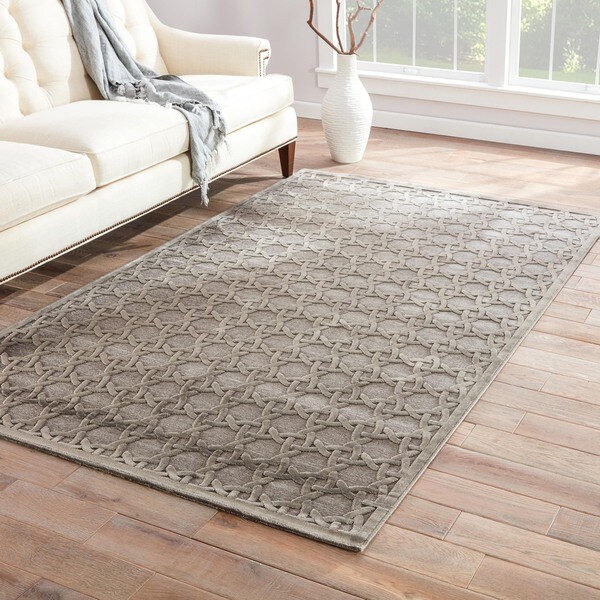 Maison Rouge Margaret Trellis Grey/ Silver Area Rug - 9' x 12'