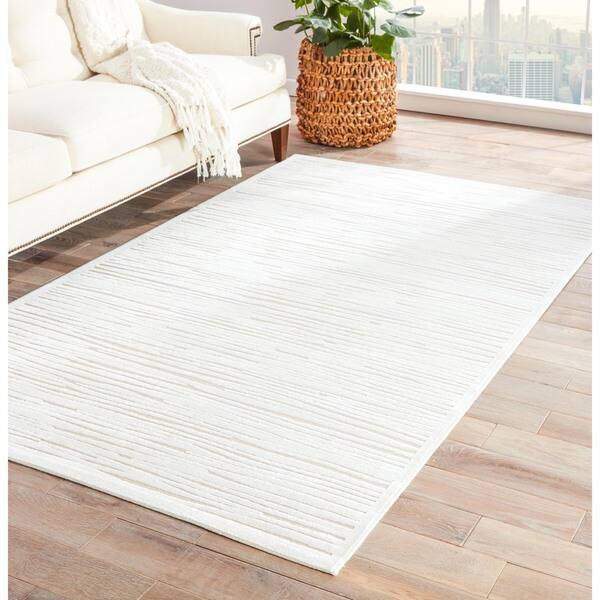 Raya Abstract White Area Rug 7 6 X 9 On Raya Abstract White Area Rug 7 6 X 9 On