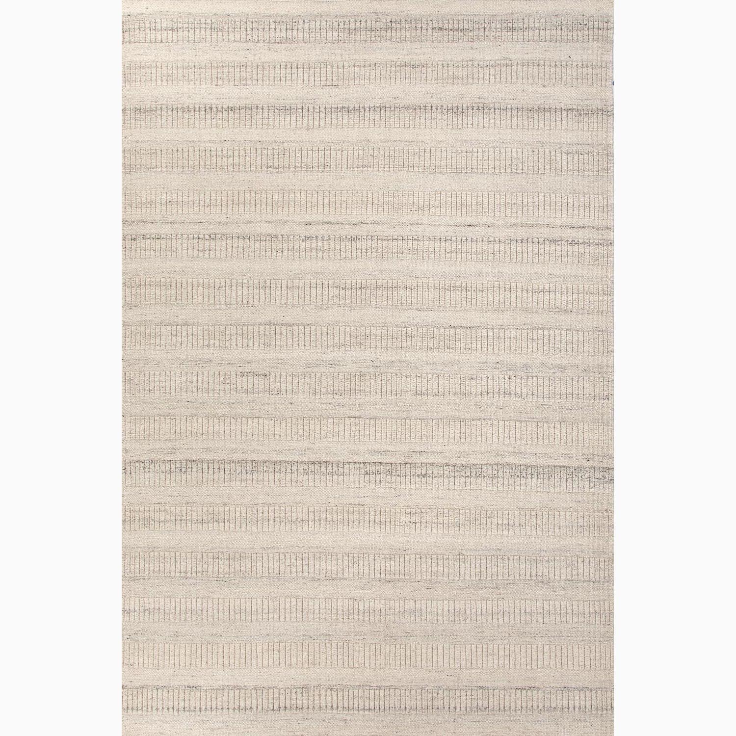 Hand made Ivory/ Gray Wool Textured Rug (2x3)