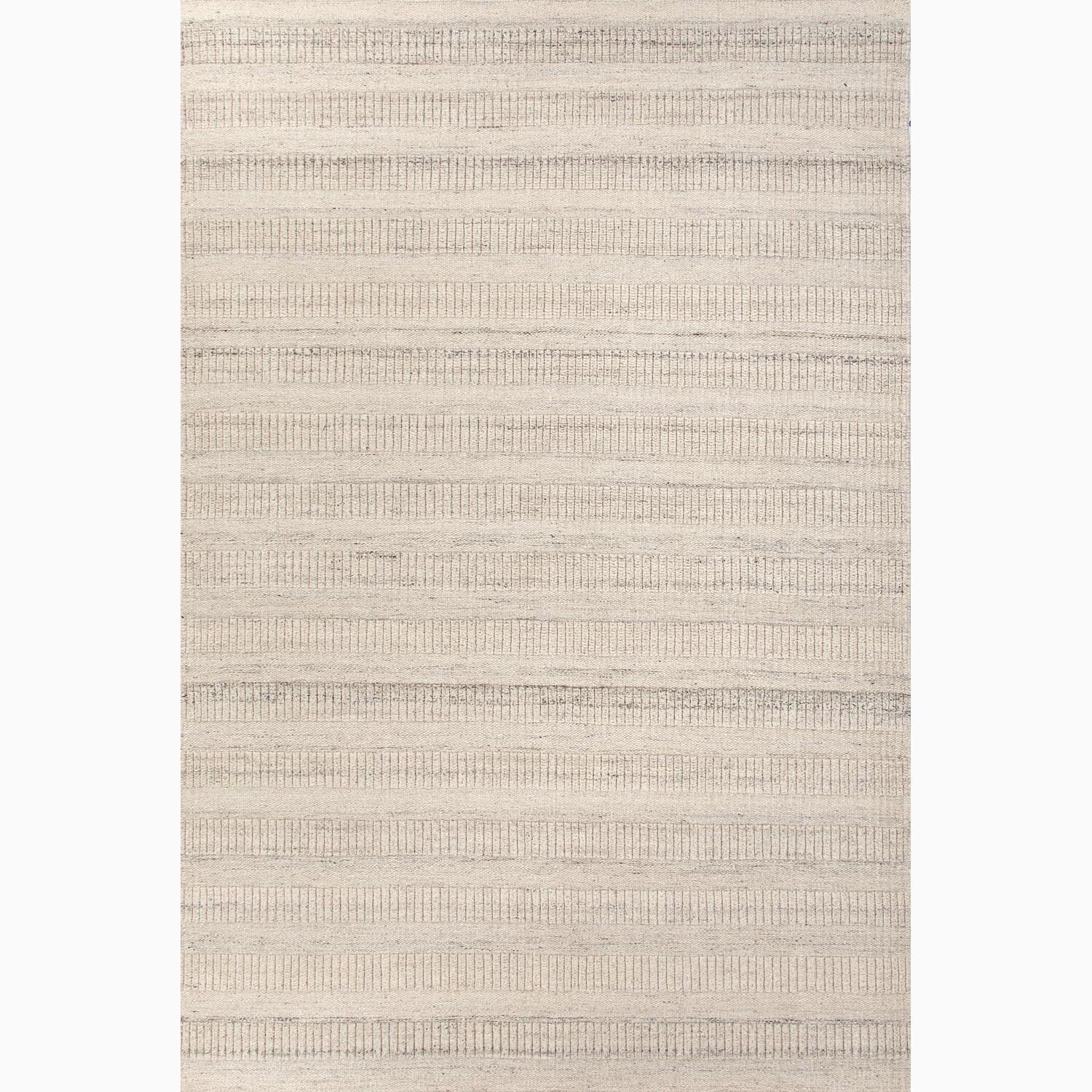 Handmade Ivory/ Gray Wool Te X Tured Rug (5 X 8)