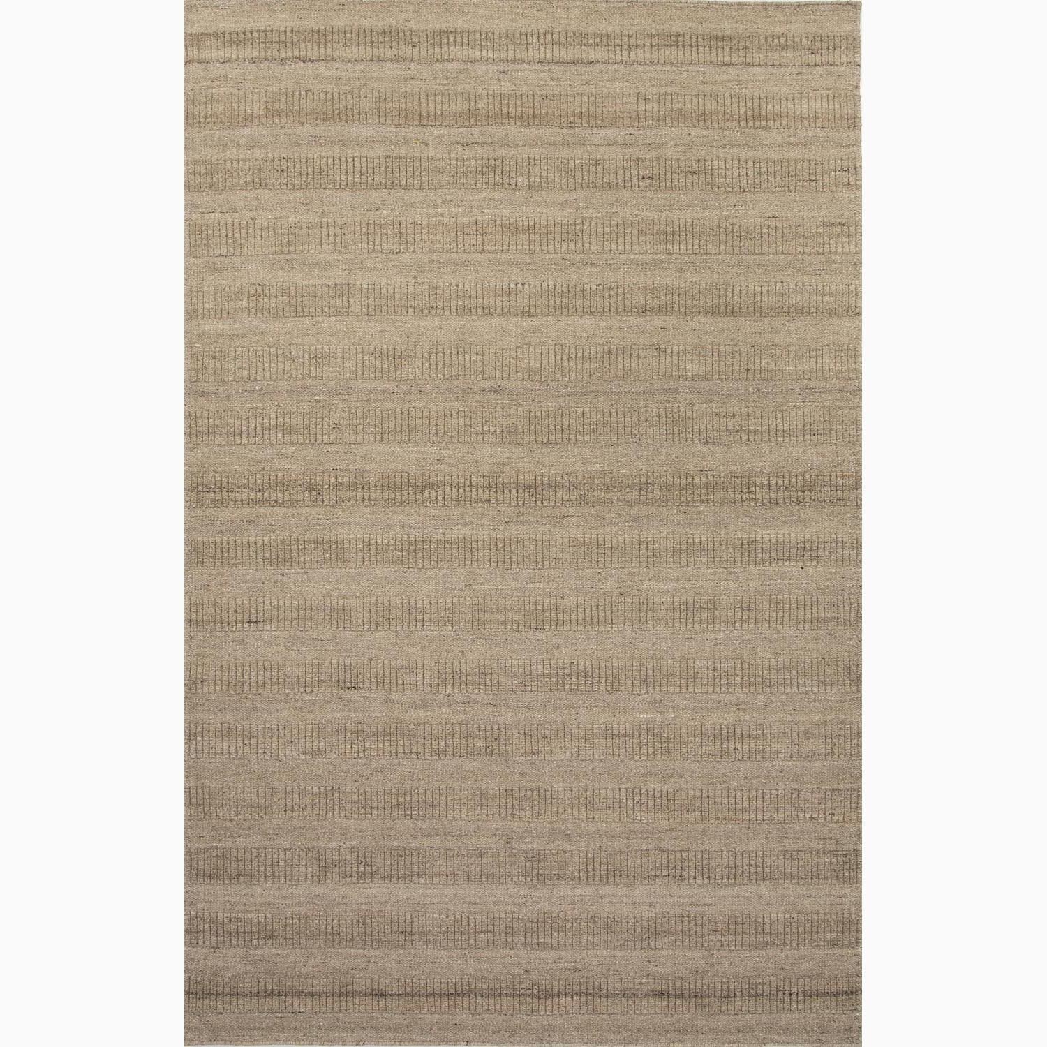 Hand made Taupe/ Tan Wool Textured Rug (5x8)