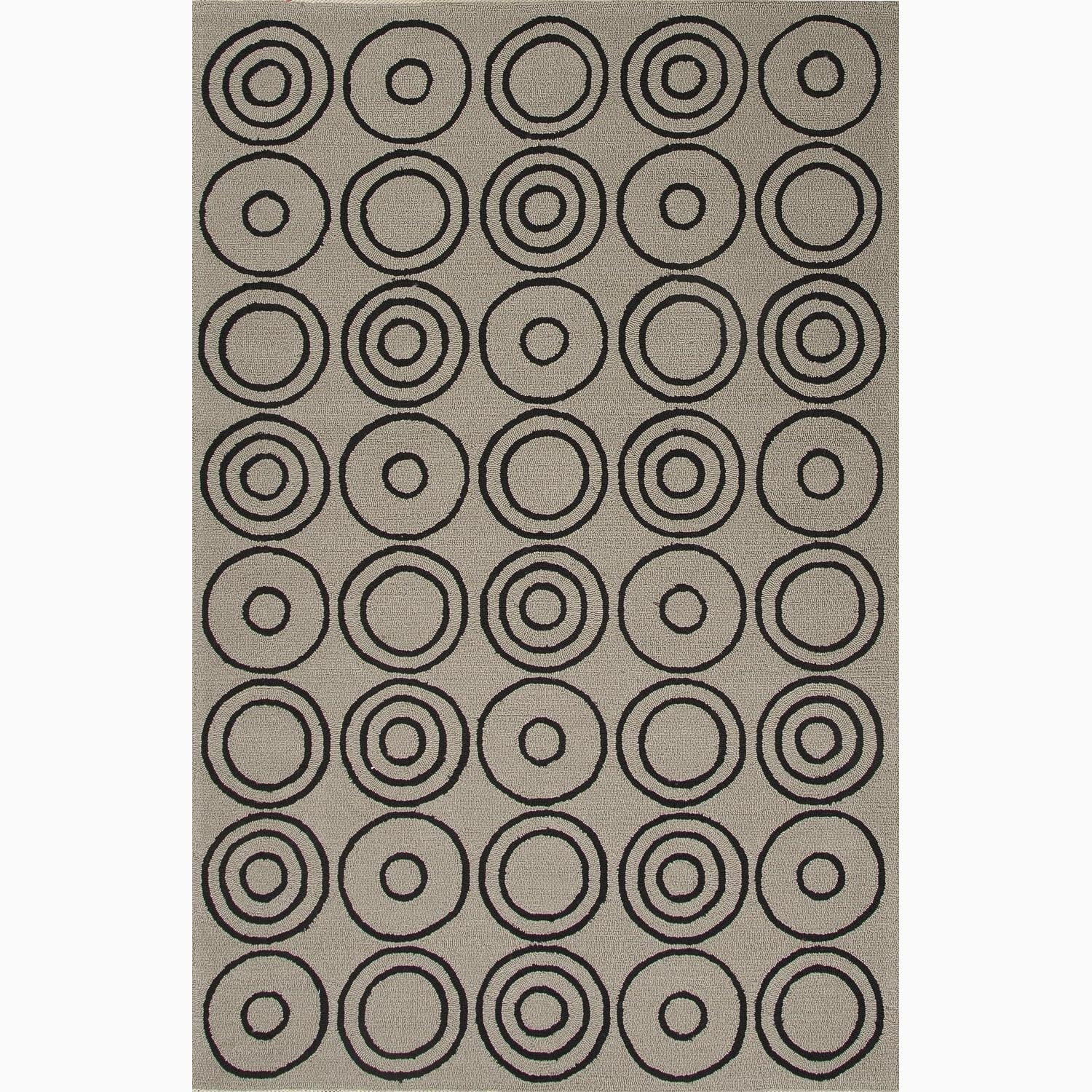 Handmade Ivory/ Black Polypropylene Easy Care Rug (36 X 56)