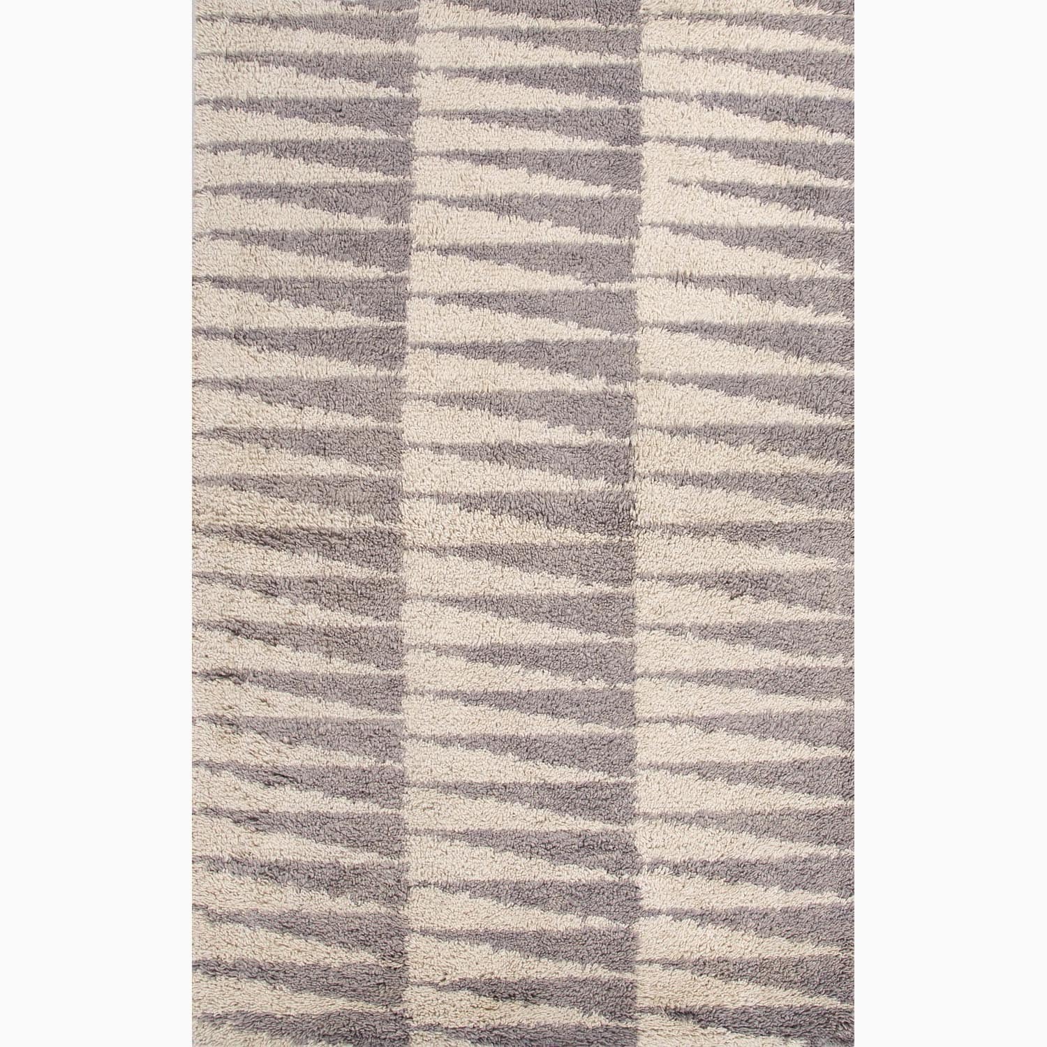 Hand made Gray/ Ivory Wool Ultra Plush Rug (2x3)