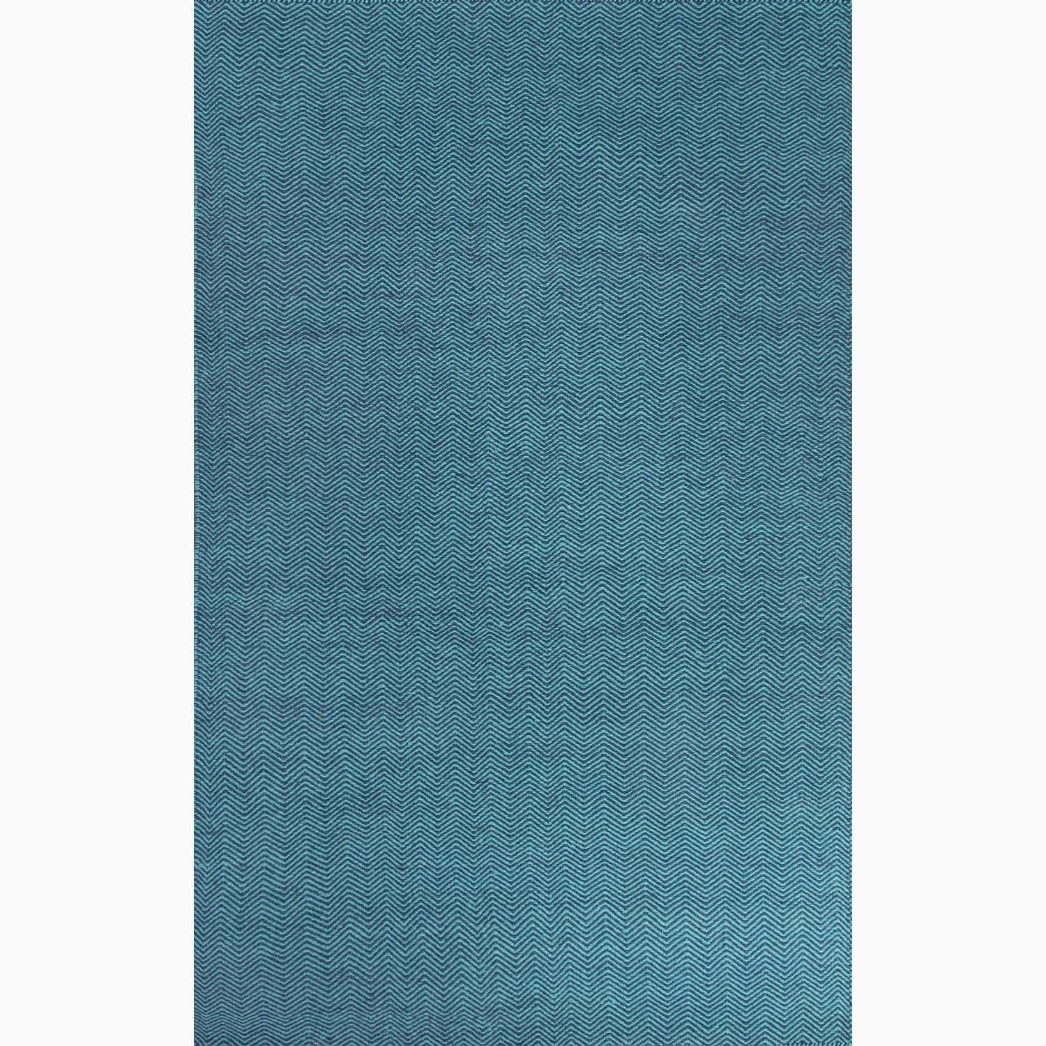 Hand made Blue Wool Eco friendly Rug (5x8)