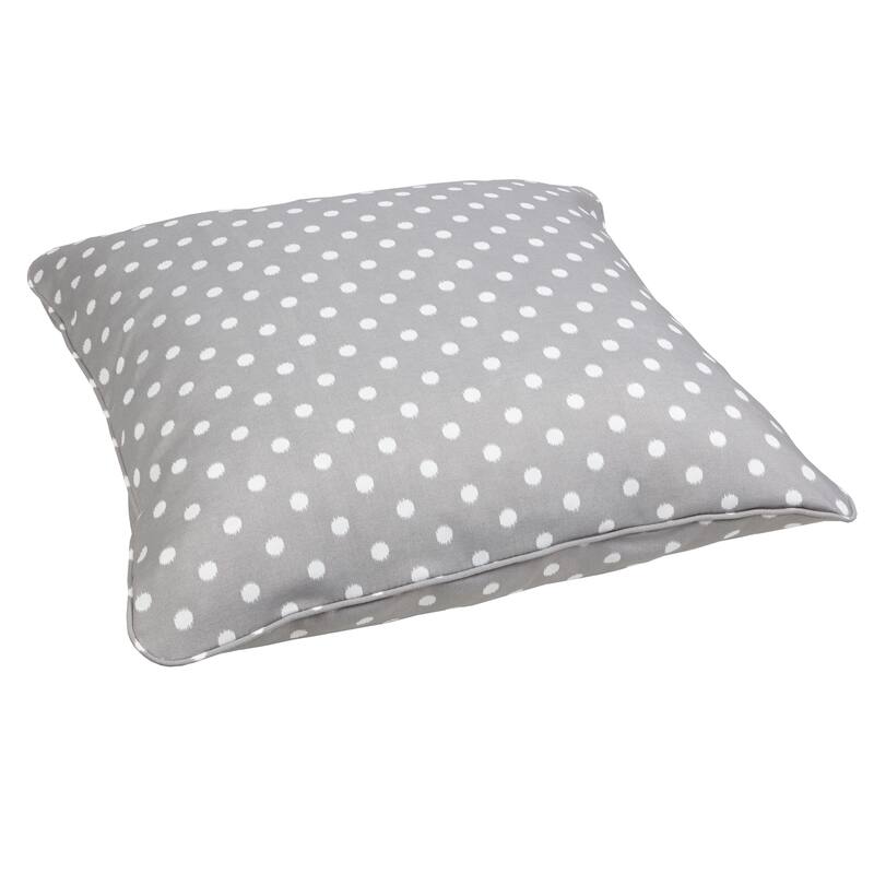 Grey Dots Corded Outdoor/ Indoor Large 26-inch Floor Pillow