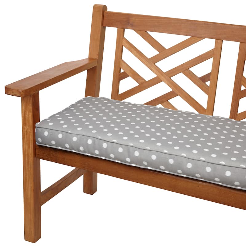 Sorra Home Grey Dots 60-inch Indoor/ Outdoor Corded Bench Cushion