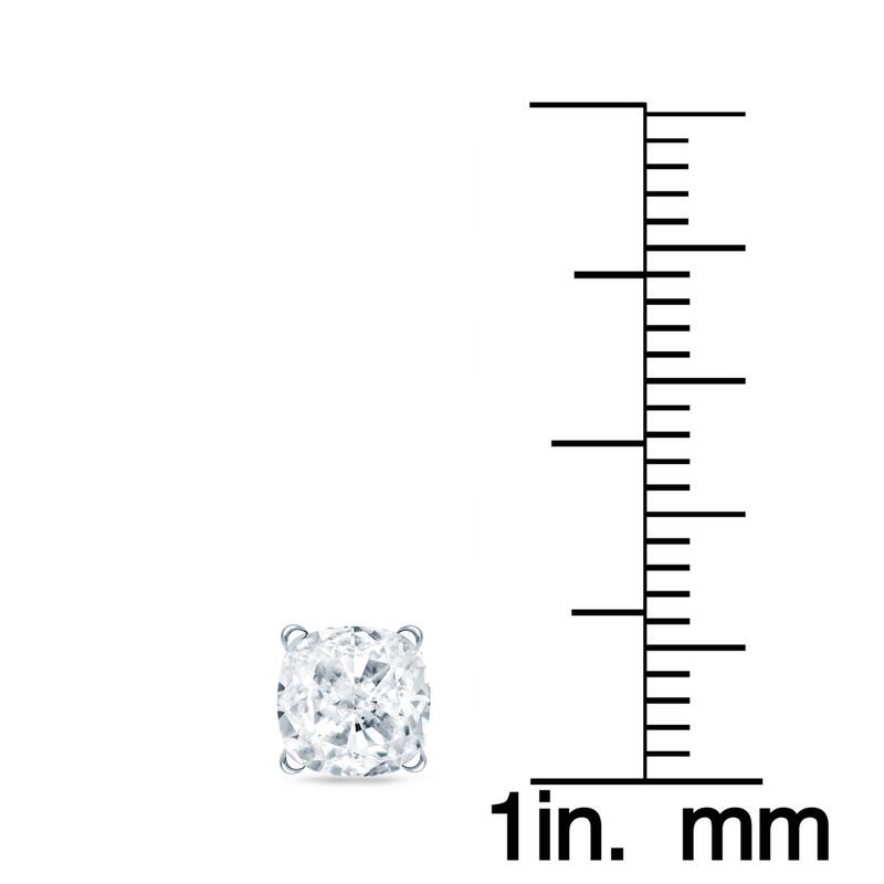 Auriya 2ctw Cushion-cut Diamond Stud Earrings 14k 18k or Platinum Martini Set