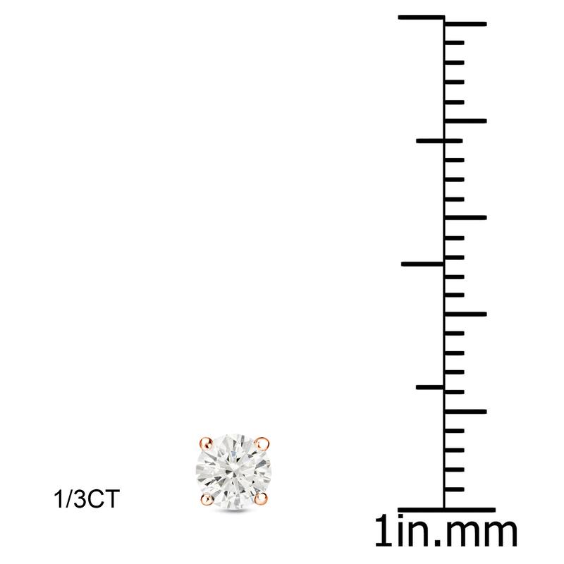 Auriya 1/4 to 3/4ctw Round Diamond Stud Earrings 14k Rose Gold