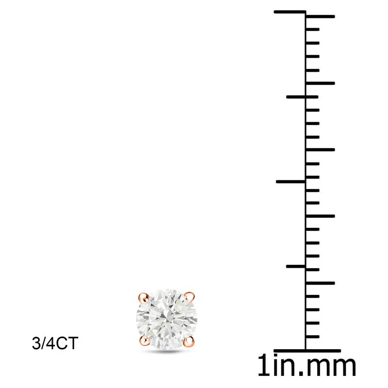 Auriya 1/4 to 3/4ctw Round Diamond Stud Earrings 14k Rose Gold