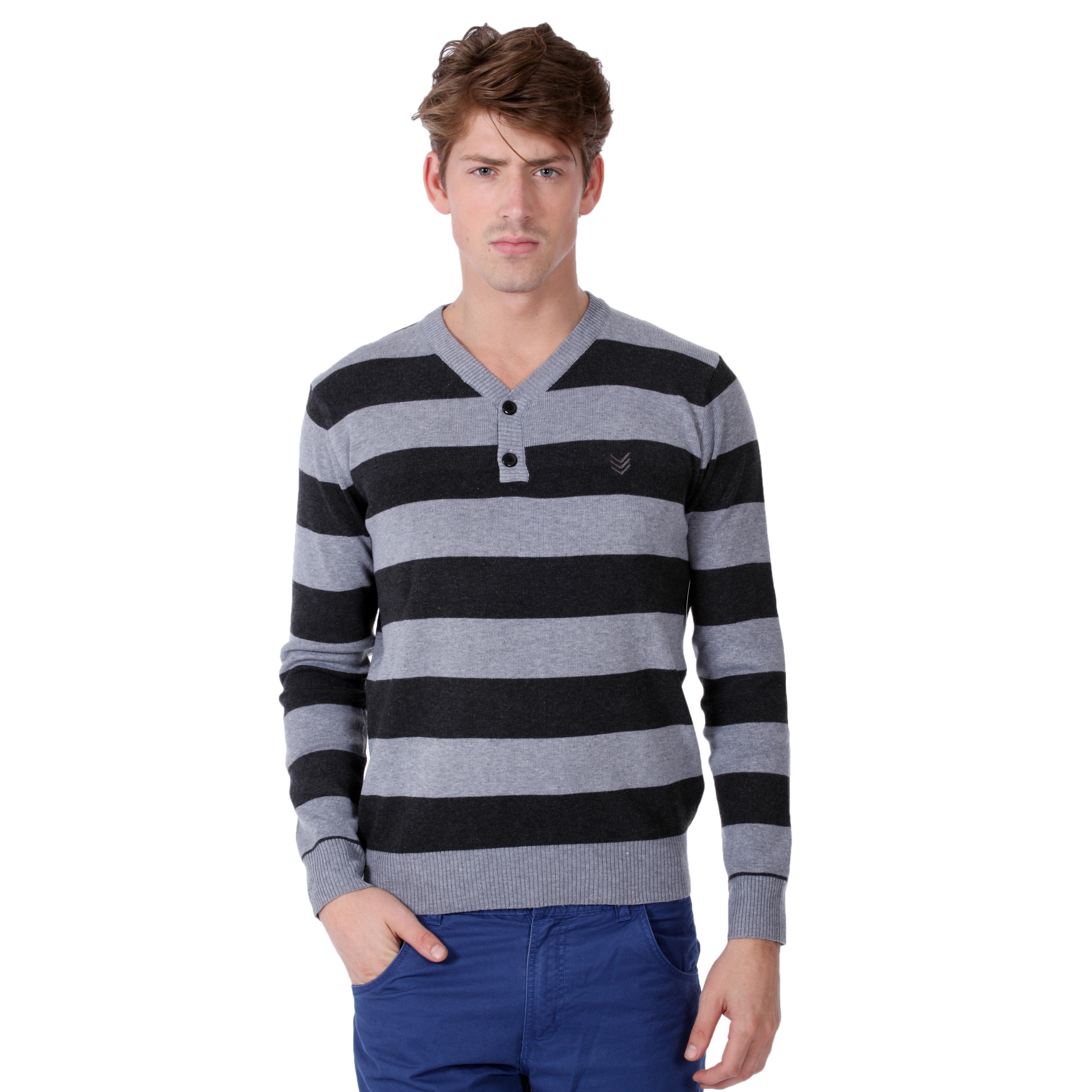 191 Unlimited Mens Striped Sweater