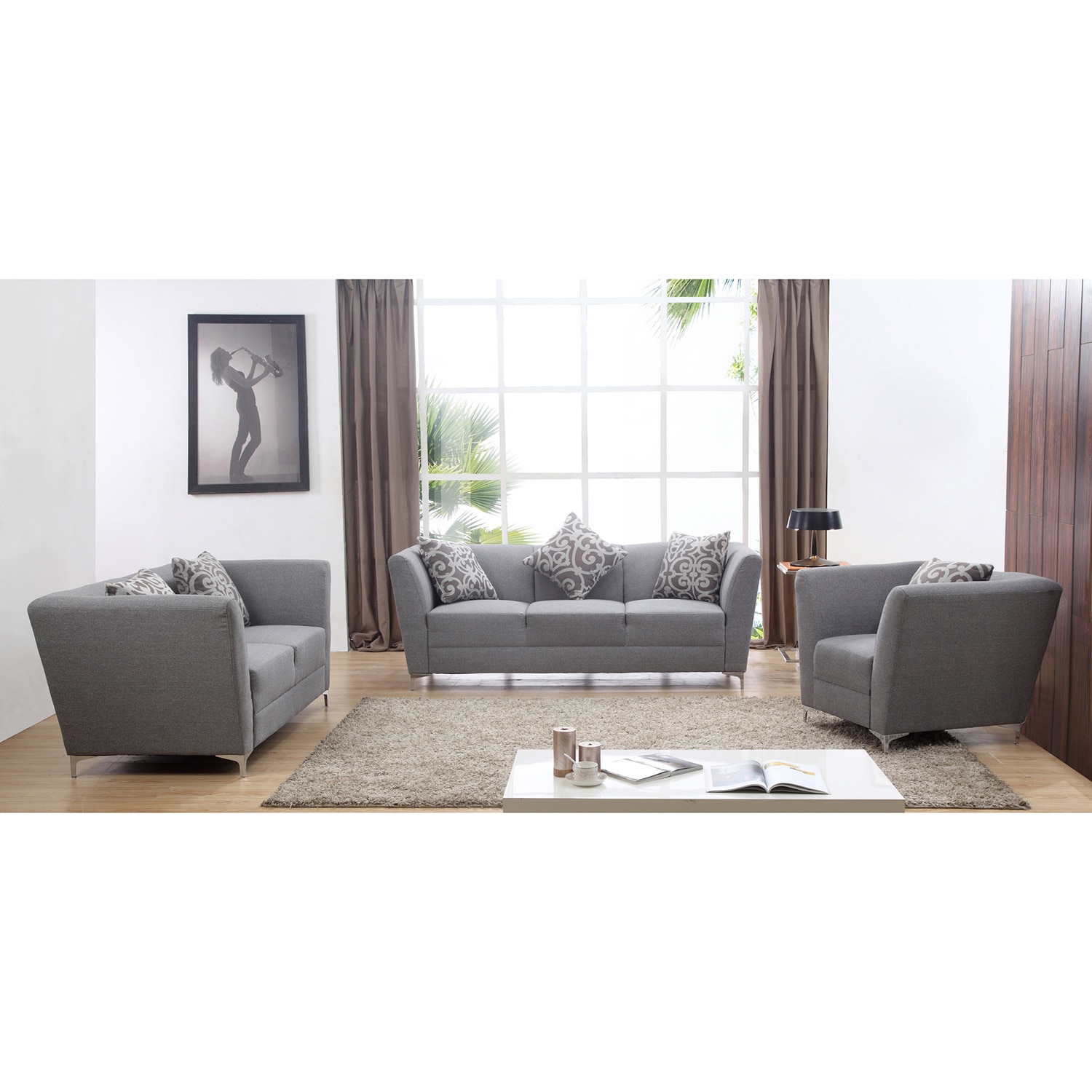 Ricordi 3 piece Modern Living Room Collection