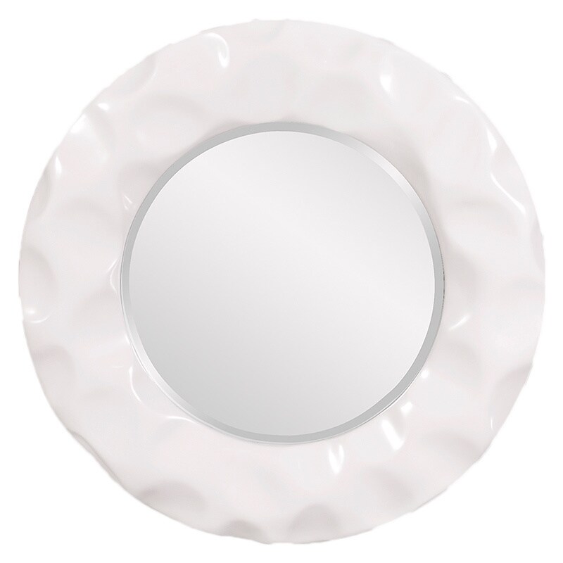 Nova White Round Mirror