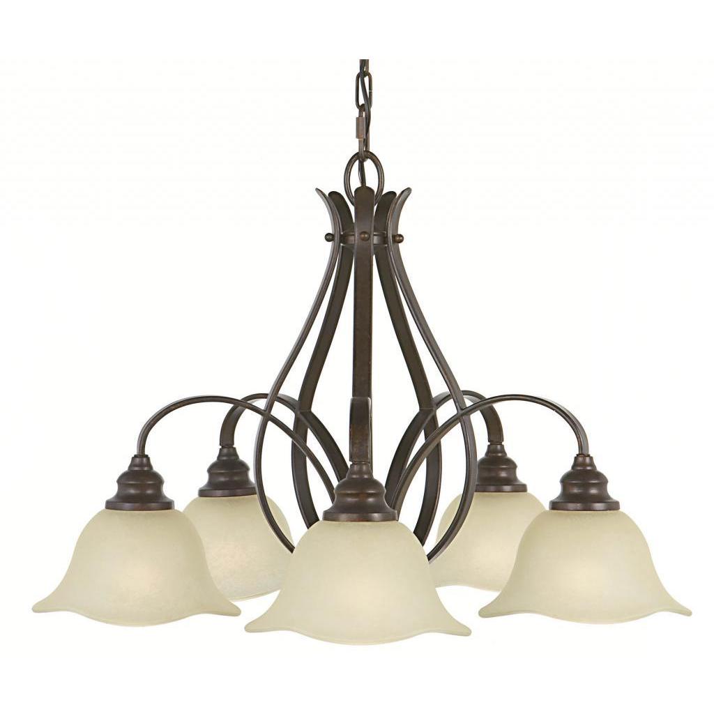 Morningside 5 light Grecian Bronze Chandelier