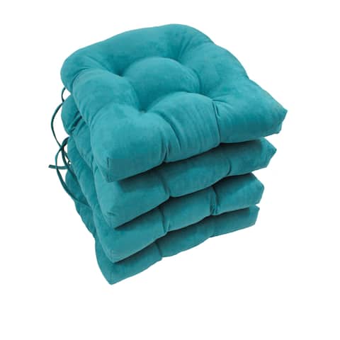 Blazing Needles 16 Inch Microsuede U Shaped Chair Cushions Set Of 4 Blazing Needles 16 Inch Microsuede U Shaped Chair Cushions Set Of 4