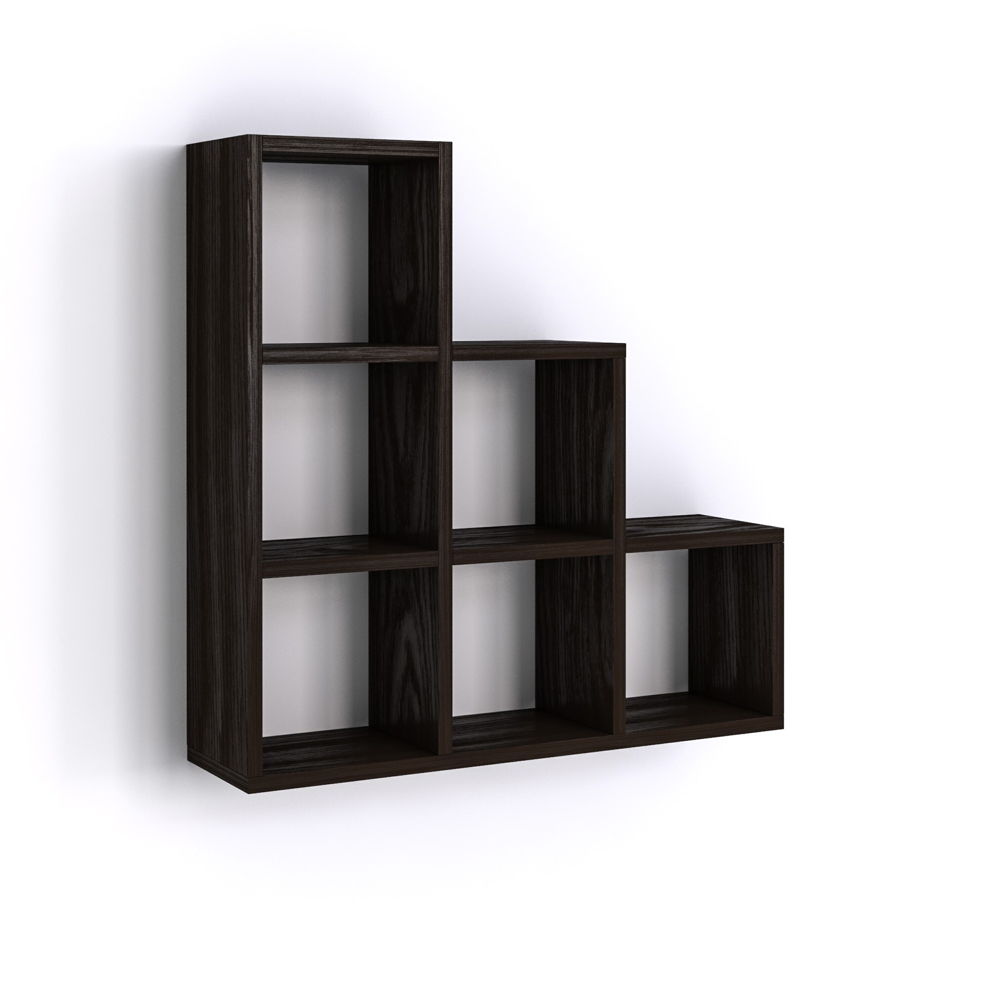 Shop Montclair Beverly Stepped Six Cubby Decorative Black Wall Shelf