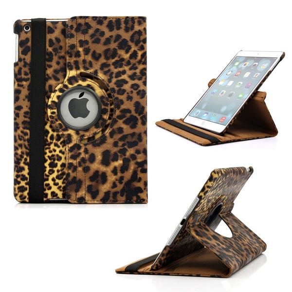 Shop Gearonic Rotating PU Leather Leopard Case Cover for Apple iPad 5 ...