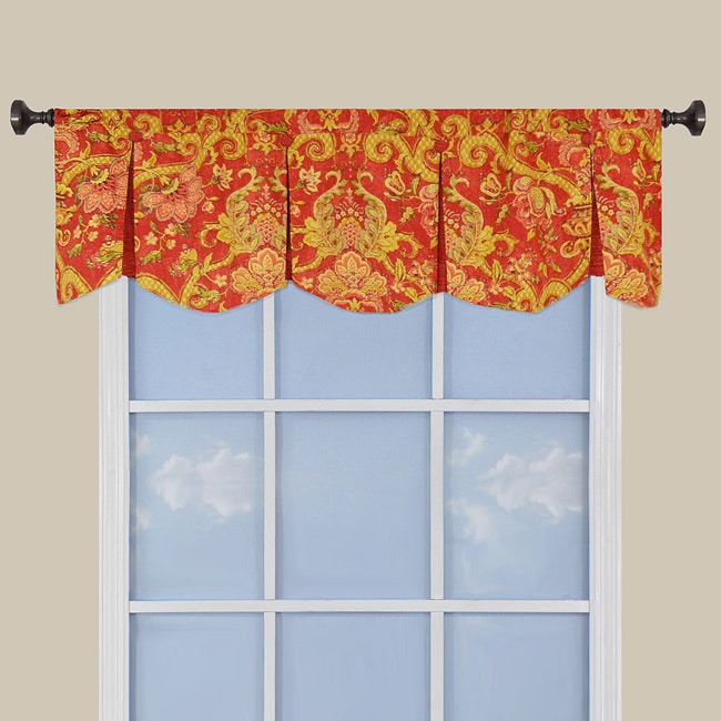 Waverly Cotton 18 inch Archival Urn Pleated Window Valance