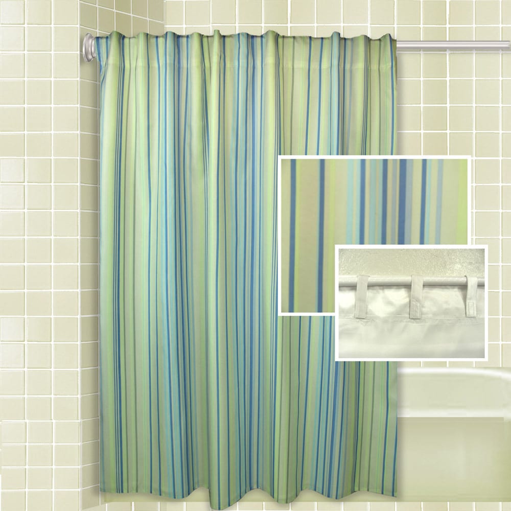 Rhythm Stripe Shower Curtain Set