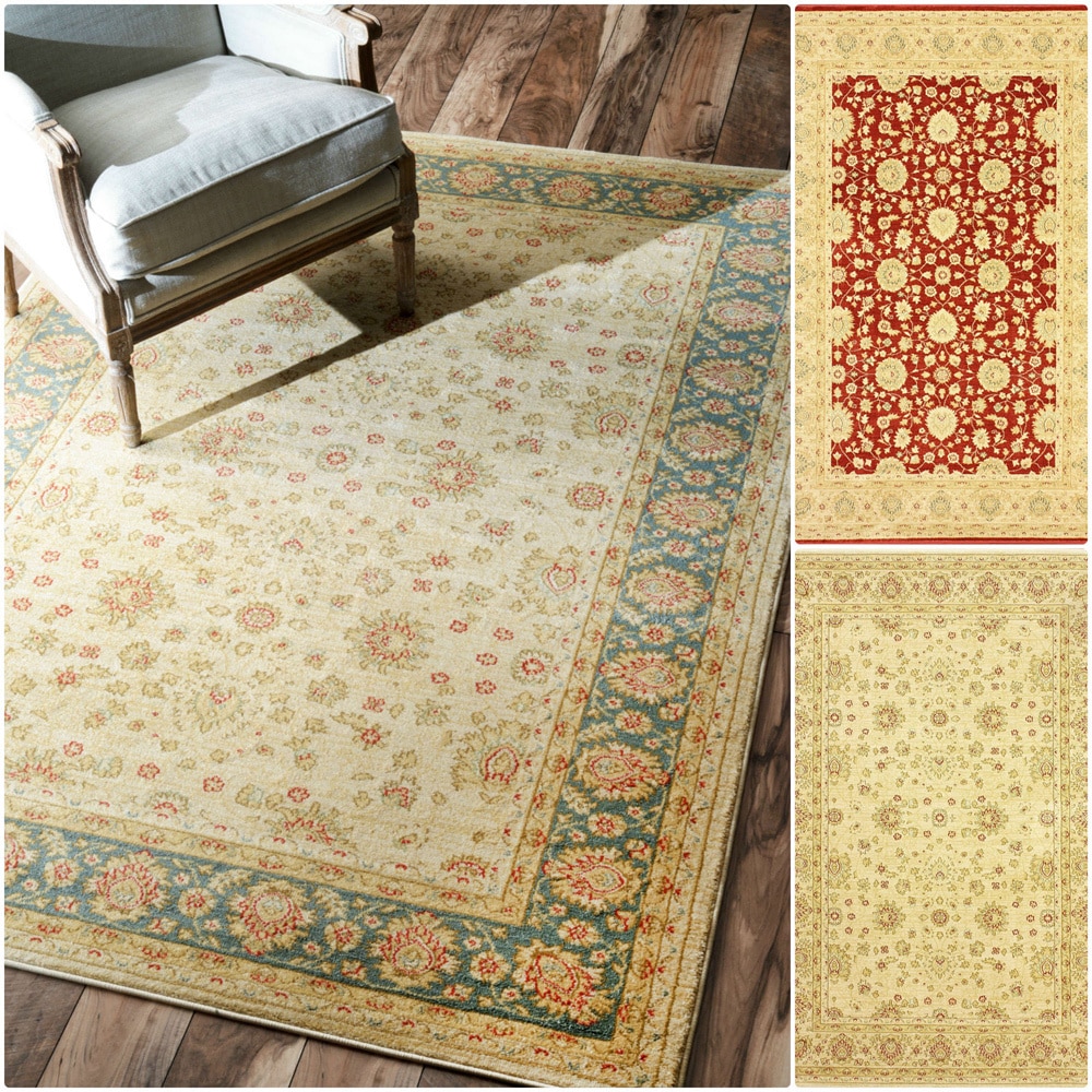 Nuloom Traditional Ziegler Keshan Ivory Rug (53 X 77)