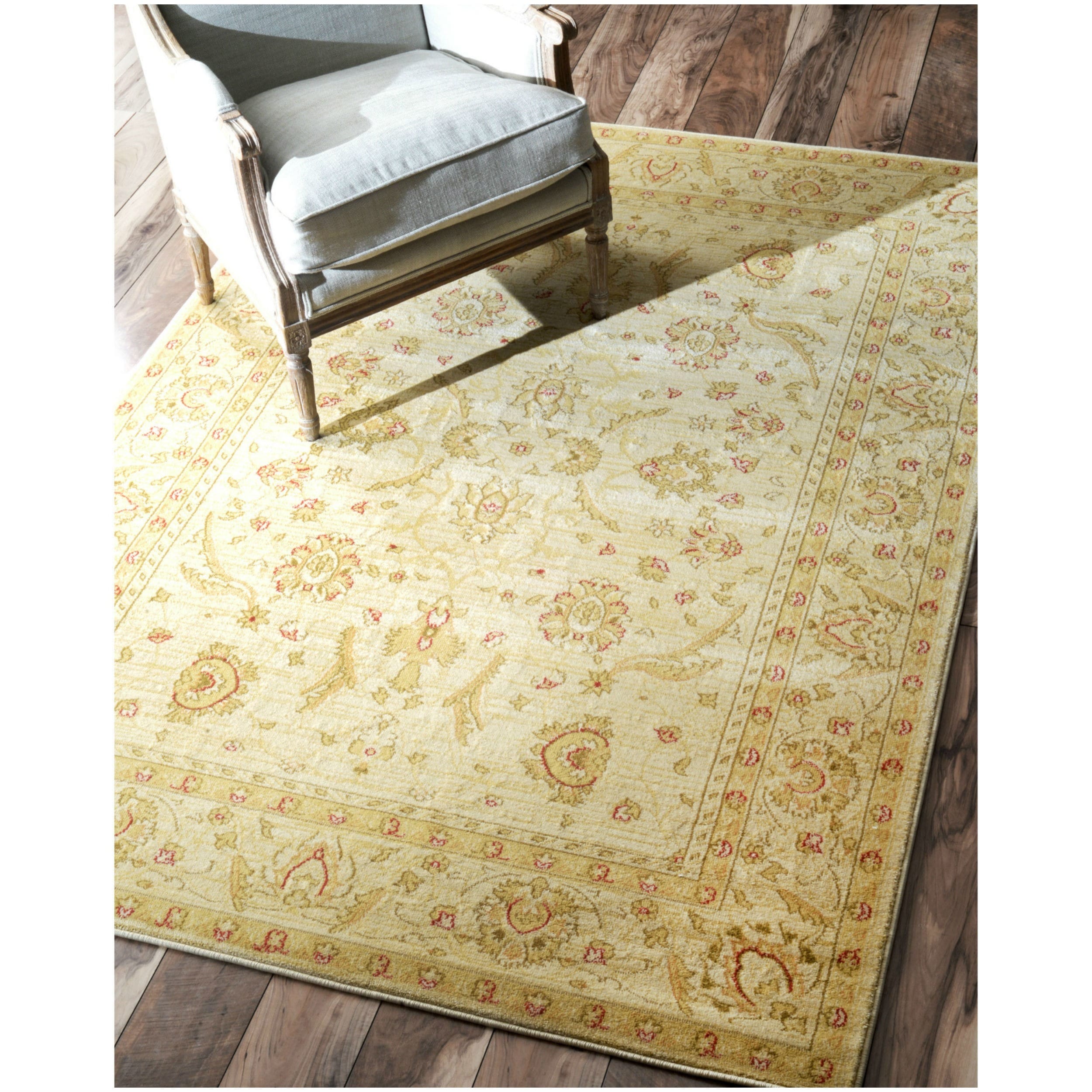 Nuloom Traditional Ziegler Mahal Ivory Rug (53 X 77)