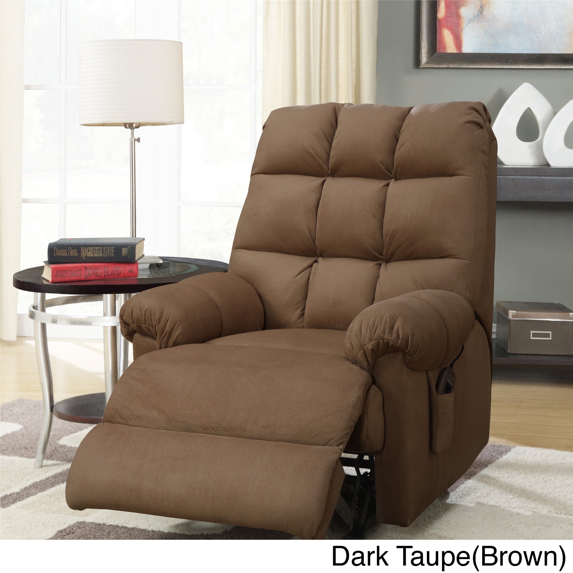 Microfiber Massage Rocker Recliner