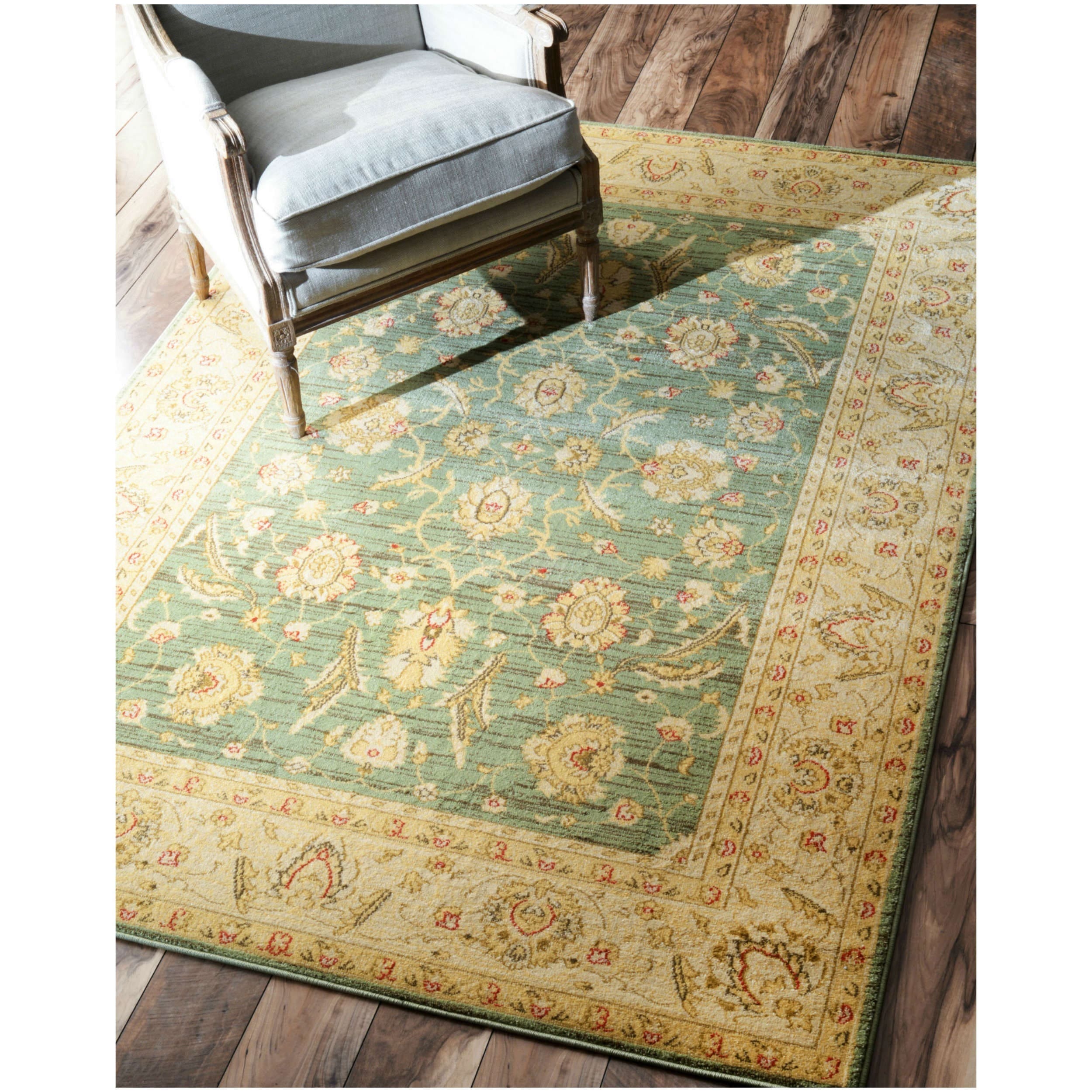 Nuloom Traditional Ziegler Mahal Green Rug (53 X 77)