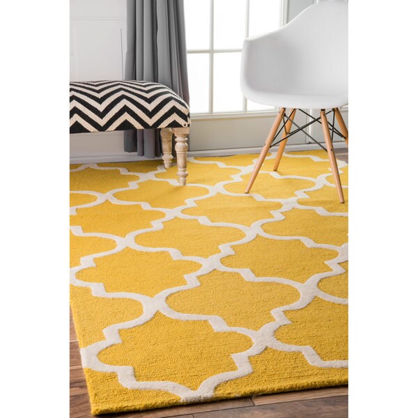nuLOOM Handmade Marrakesh Moroccan Wool Trellis Rug - 7'6 x 9'6